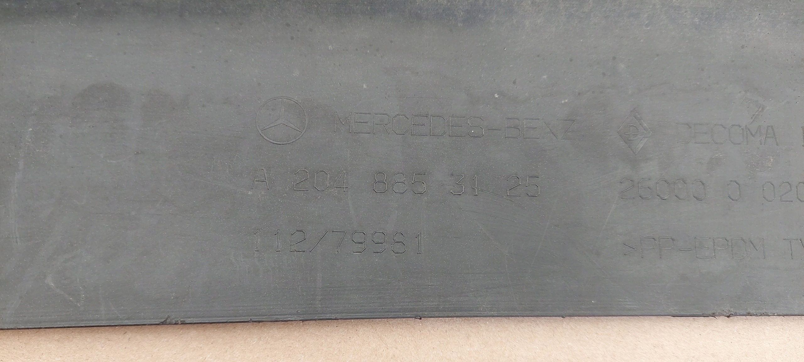 diffuser accessories of a bumper rear part AMG MERCEDES C-class W204 2048853125
