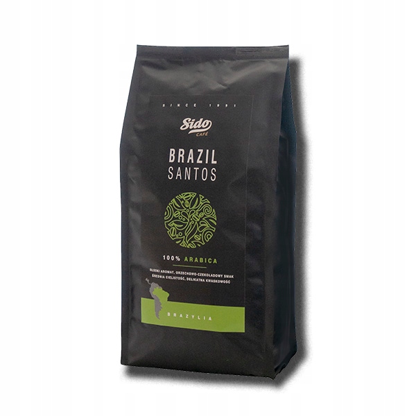 Kawa Ziarnista Sido Brazil Santos Jasno Palona 1kg