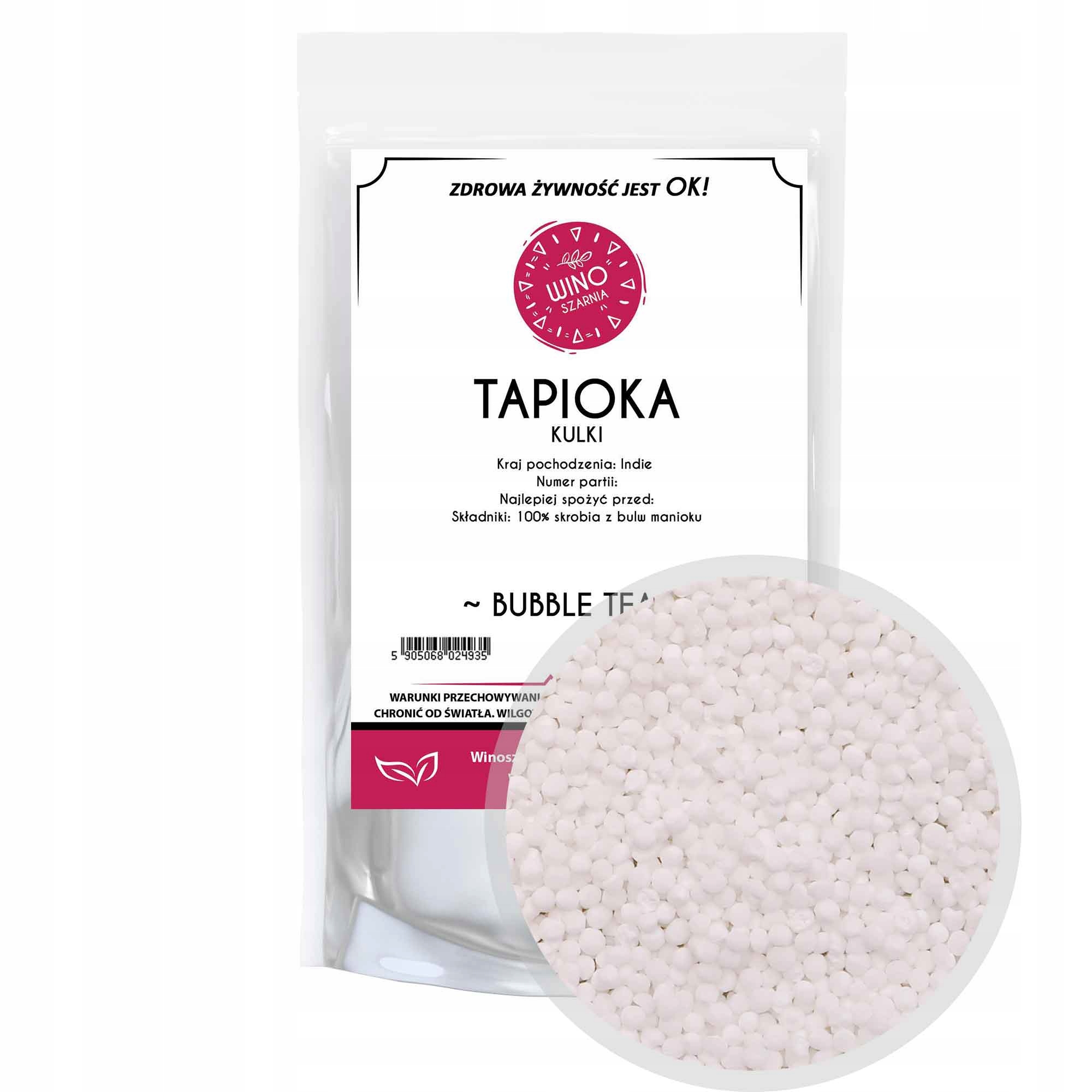 Kulki z Tapioki do Bubble Tea z manioku 500g skrobia z manioku