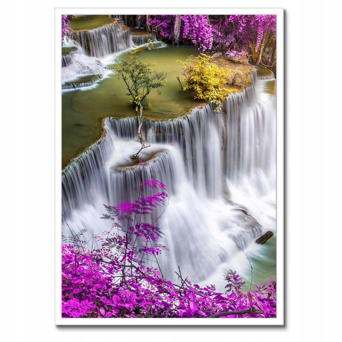 Plakáty v rámu 50x70 Fialově kolem kaskády