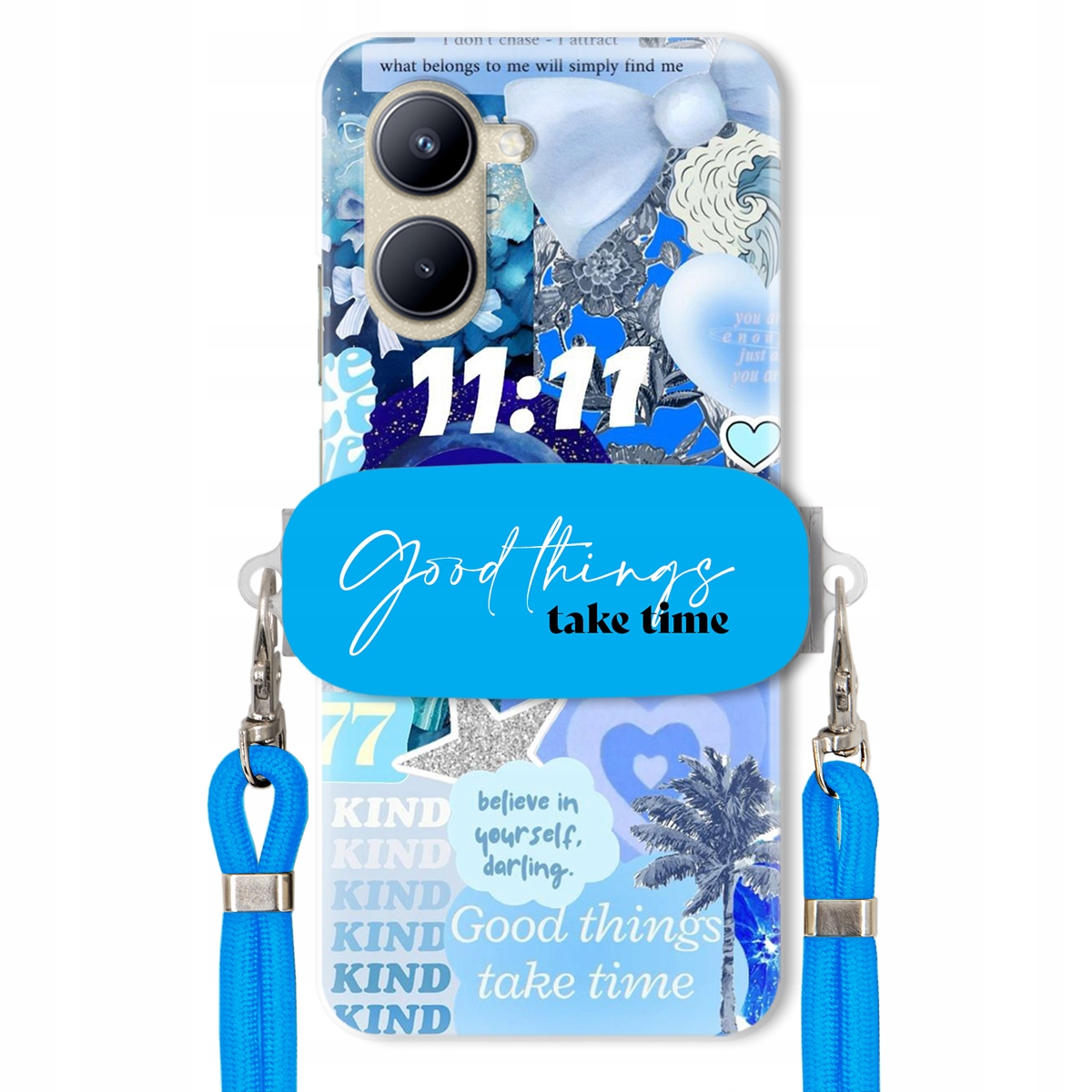 Puzdro pre Realme C33 Držiak Crossbody vodítko Good Things Take Time Lata