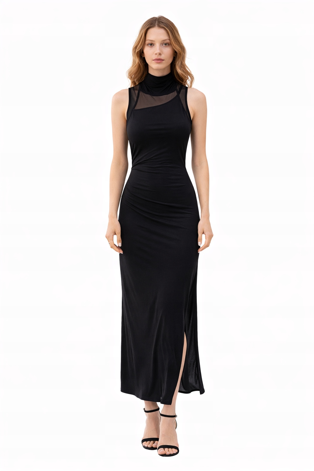 Coperni – Černé Šaty S Splývavým Výstřihem A Záševky S I2C