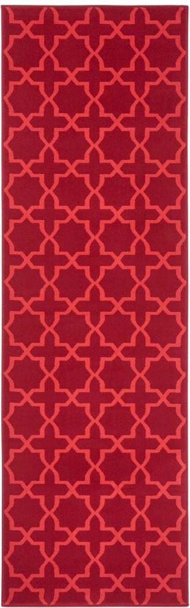 Červený koberec, behúň s krátkym vlasom 80 x 300 cm