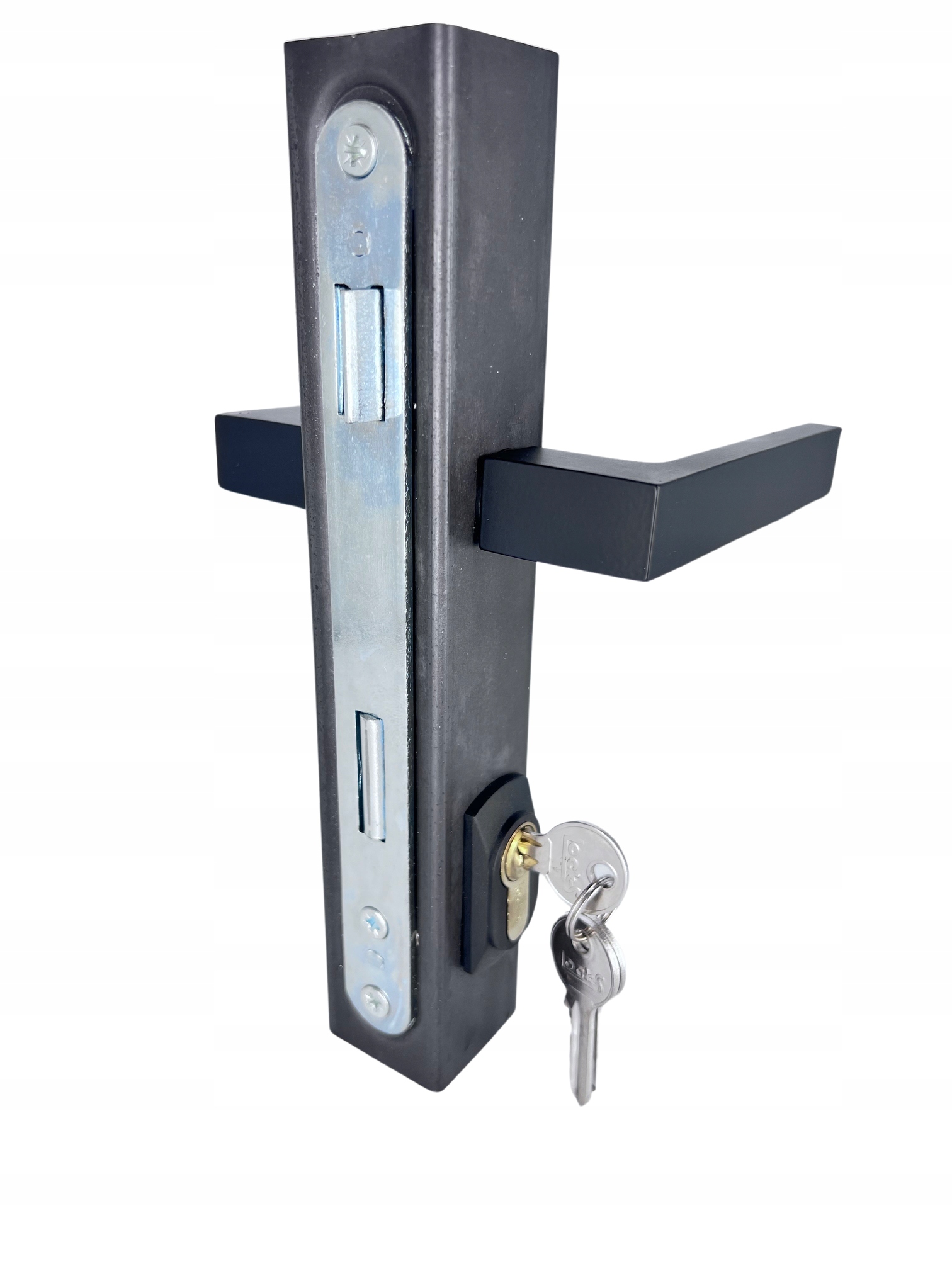 Kazeta 40x40 se zámkem a klikou, maskovací vložka, sada pro bránu dveří