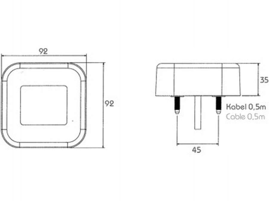 LAMPA PRZECIWMGIELNA COFANIA LED 12 24V PROPLAST Part number 40288002