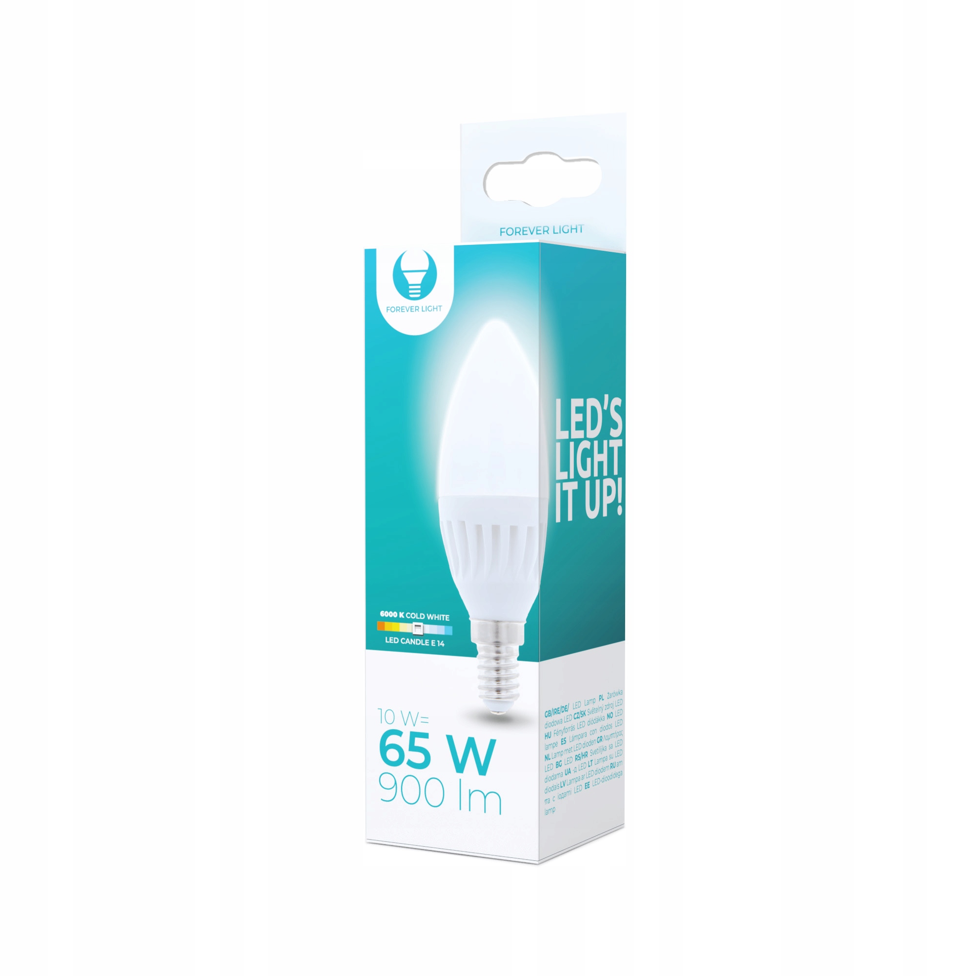 

Żarówka Led E14 10W 900lm biała zimna świeczka