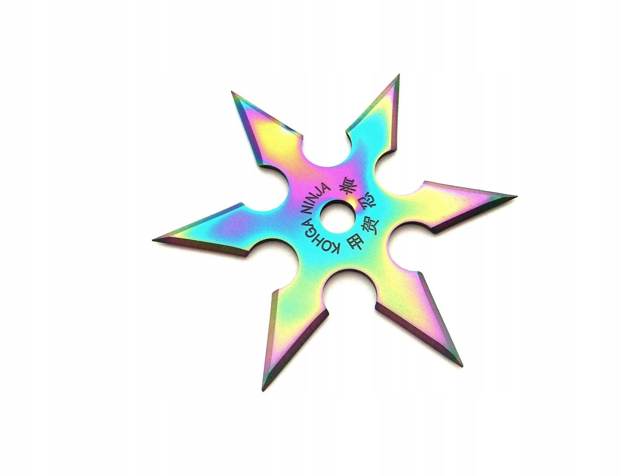 Nóż Do rzucania Gwiazdka 6 Ramion Shuriken N402B tęczowa
