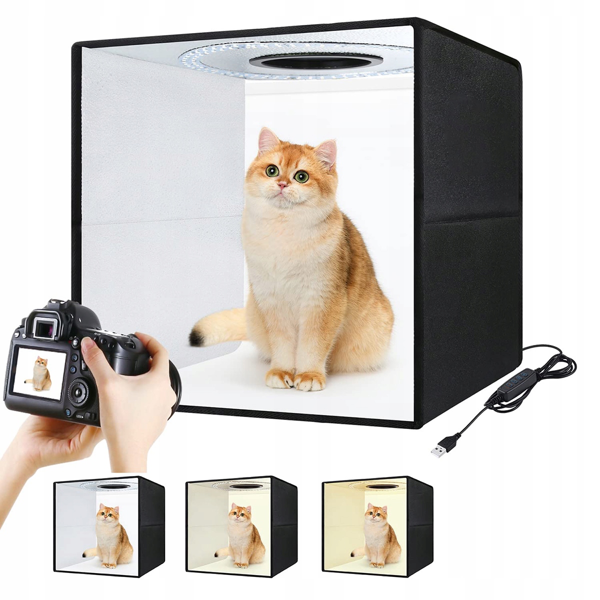 Puluz Stan Nestíněný pro fotografování produktových fotografií 3200-6500k 40cm