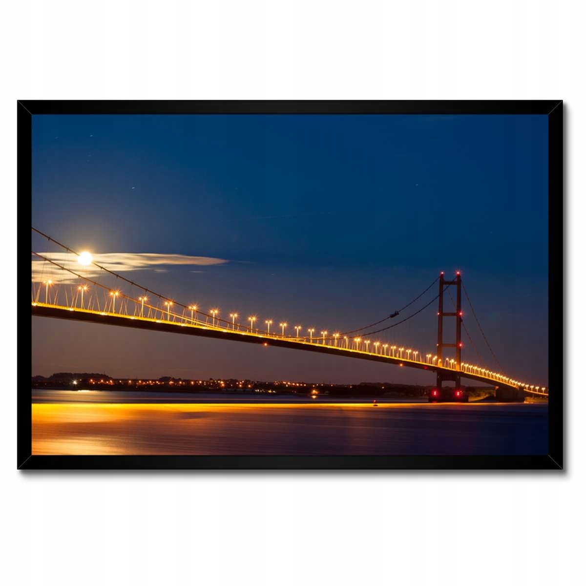 Plakáty v rámu 60x40 Osvětlený most v noci