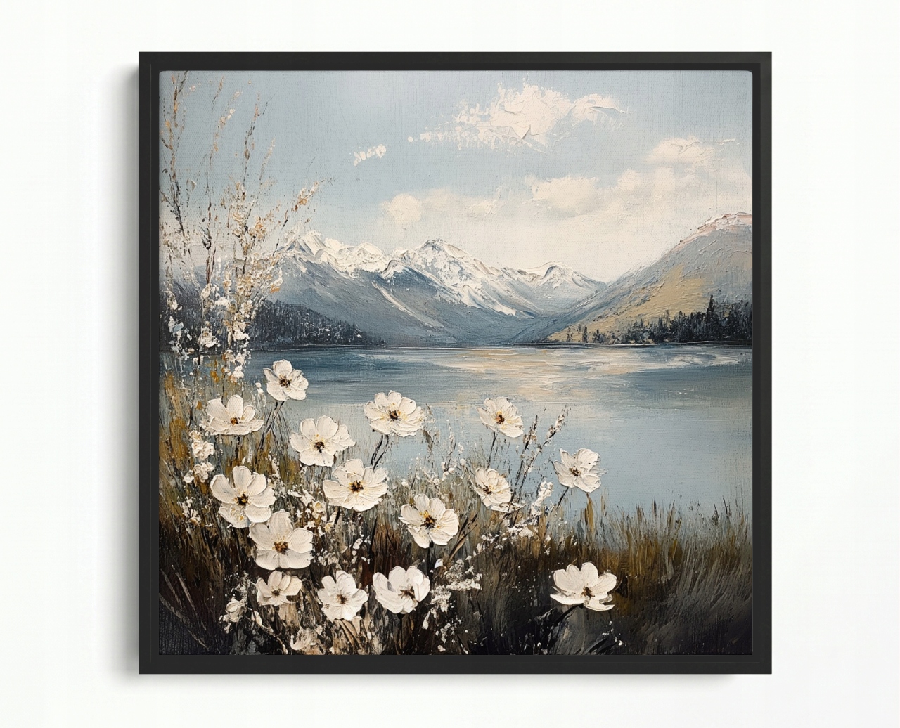 Obraz Rám Americký Box Krajina Hory Tatry Jezero Údolí Květiny 60x60