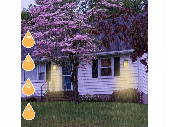 LAMPA SOLARNA KINKIET ŻARÓWKA LED ELEWACYJNA ŚCIENNA OGRODOWA ZEWNĘTRZNA Barwa światła biały ciepły