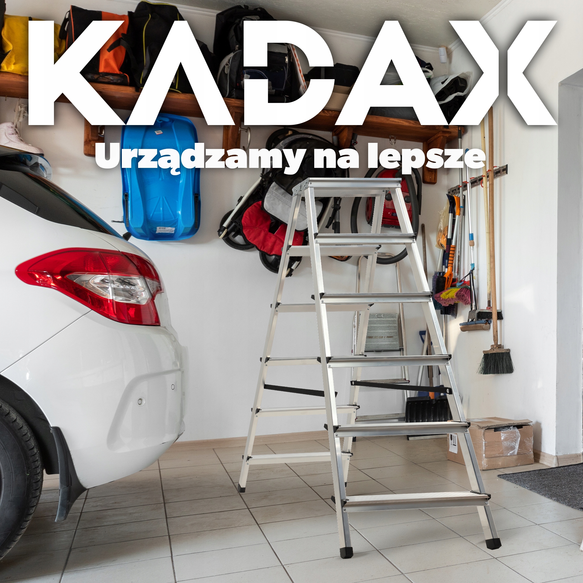 DRABINA ALUMINIOWA DOMOWA 2x6 DWUSTRONNA 125kg Liczba elementów 2