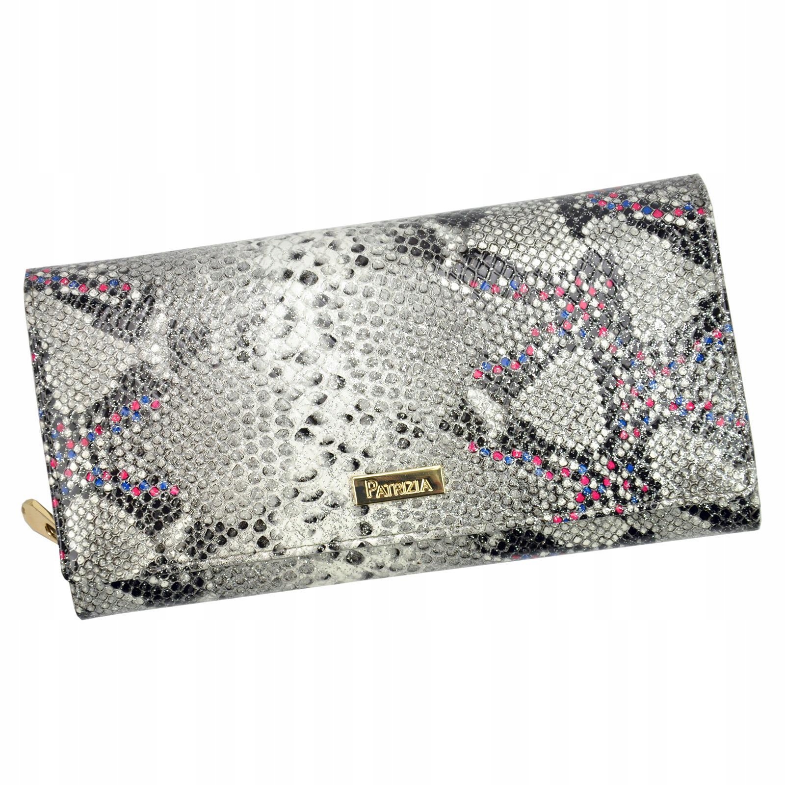 DUŻY DAMSKI PORTFEL ZAPINANY ZE SKÓRY NATURALNEJ