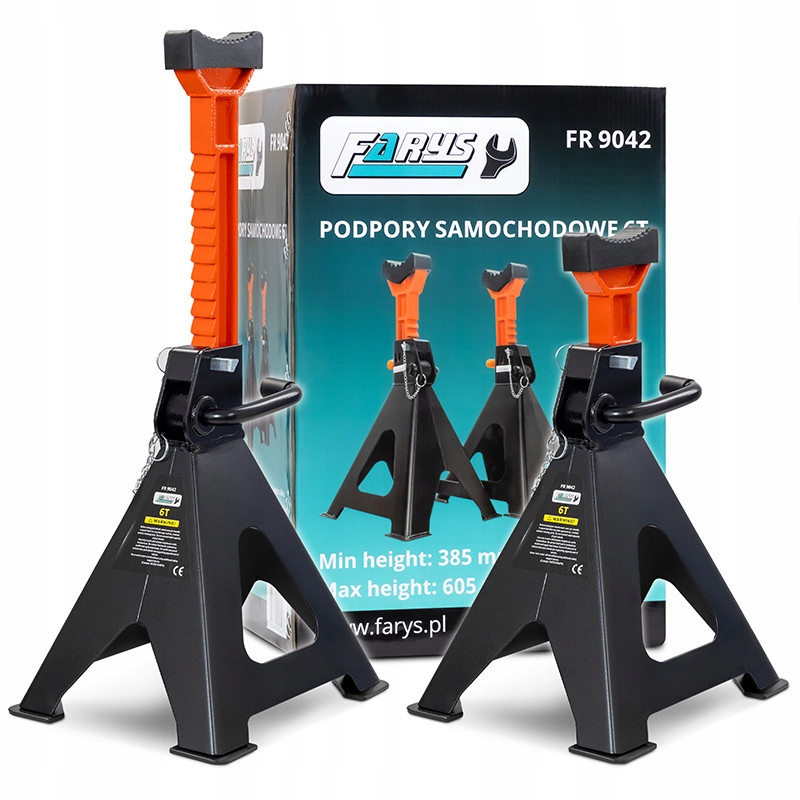 Podstavce Podpěry Kobylky 6 t nastavitelné 2 ks 6 tun gumovými podložkami