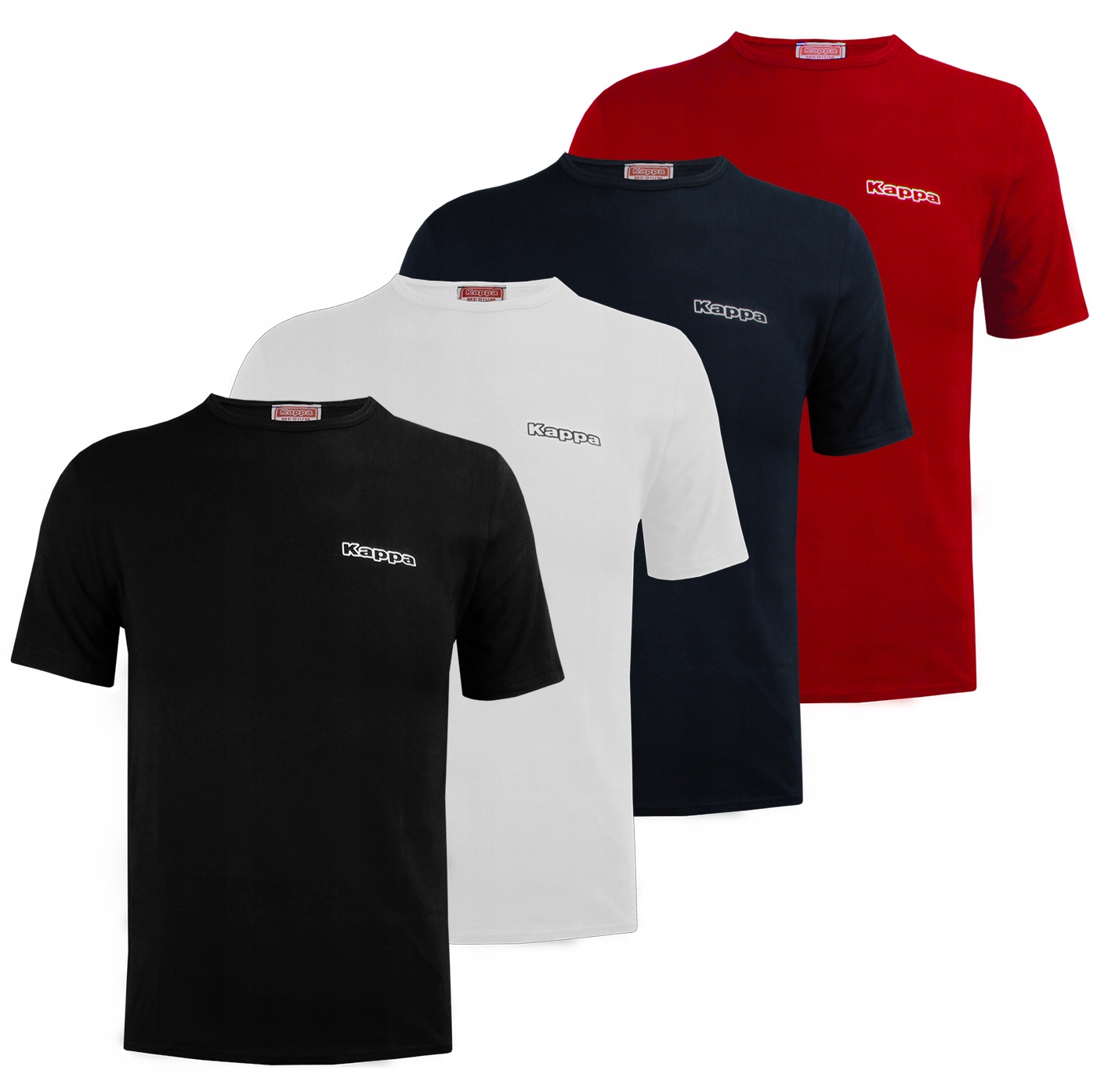 Kappa koszulka męska T-shirt sportowy 100% bawełna Zestaw 4pak r. M