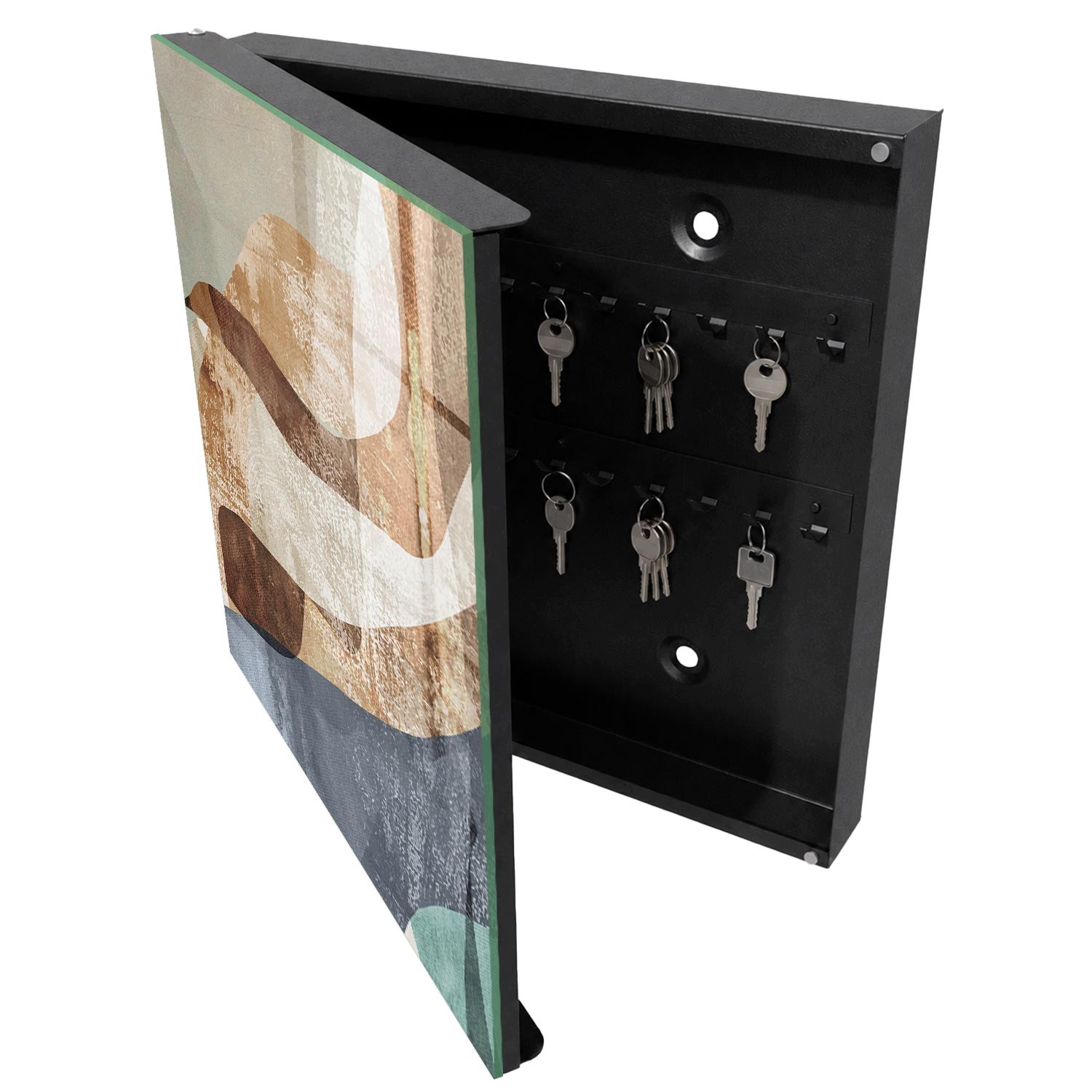 Věšák Organizér Úložný prostor na organické klíče Formy Černá levá 30x30 cm