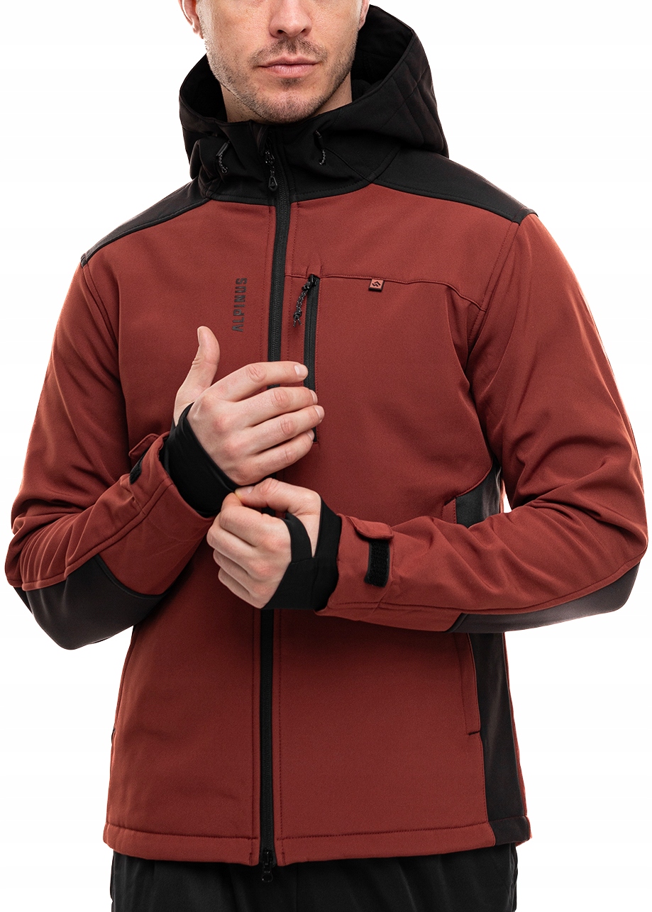 Pánská softshellová bunda Alpinus Tactical s kapucí, voděodolná, teplá, velikost XL