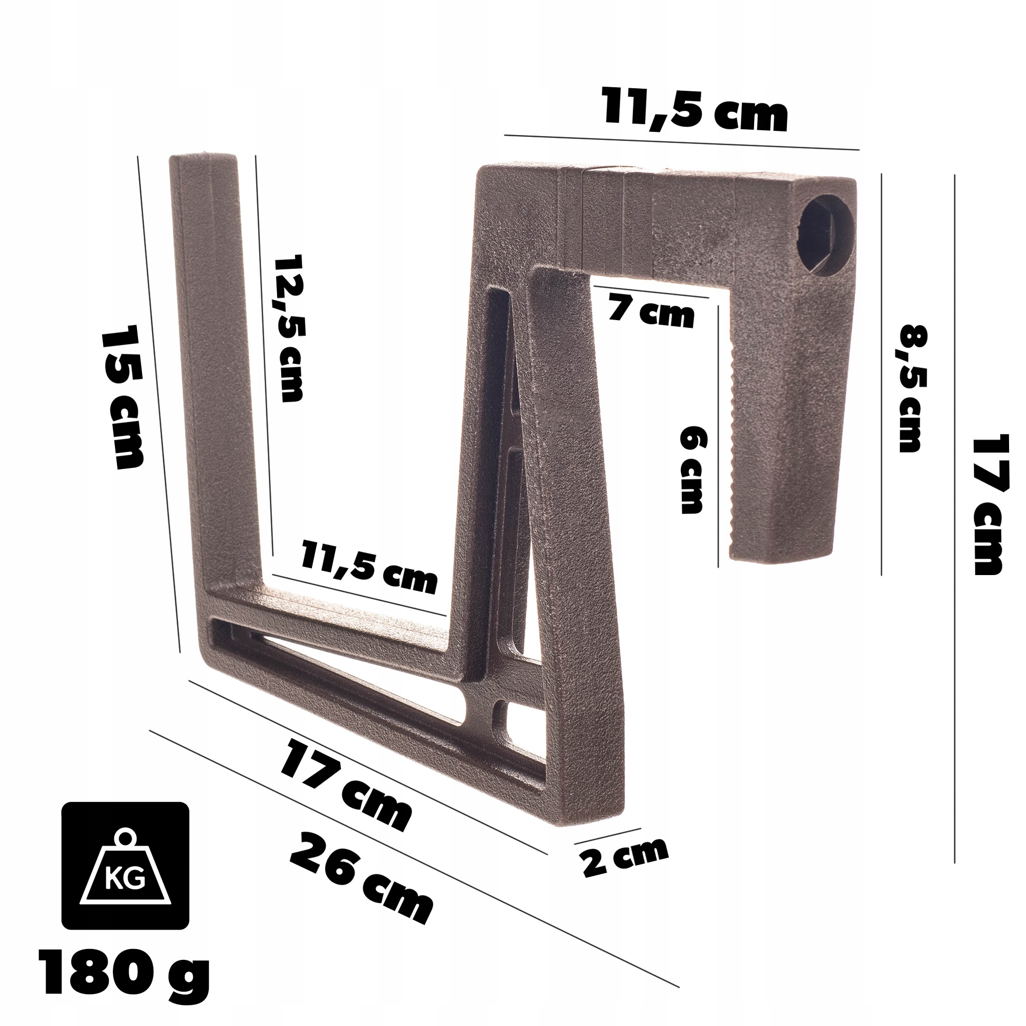 UCHWYT WIESZAK NA DONICZKĘ SKRZYNKĘ BALKONOWĄ HAK REGULOWANY PAKIET 2 szt Kod producenta K10099
