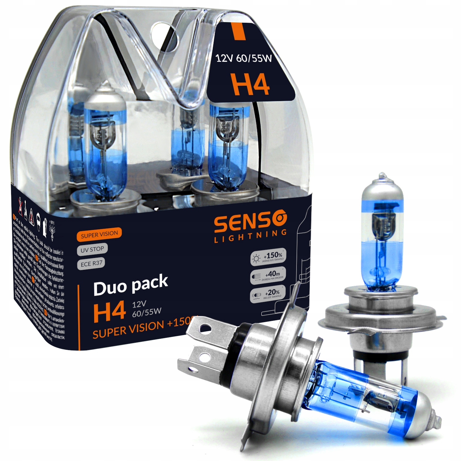 

Żarówki Senso Vision 2x H4 Duo +150%
