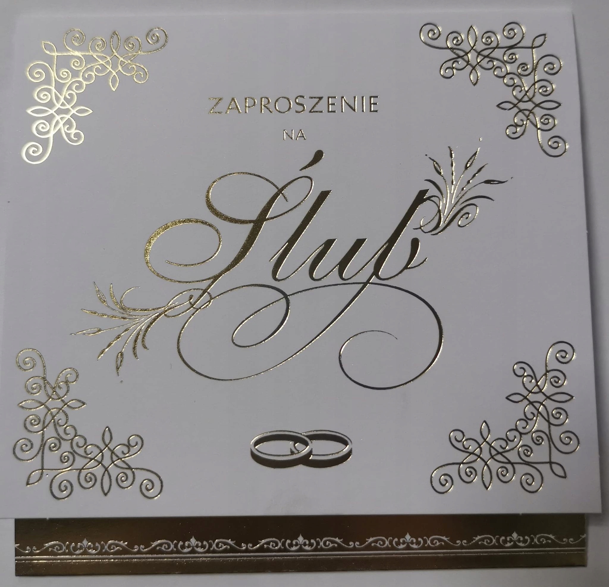 Kartka Karnet Zaproszenienie na ślub 10 sztuk