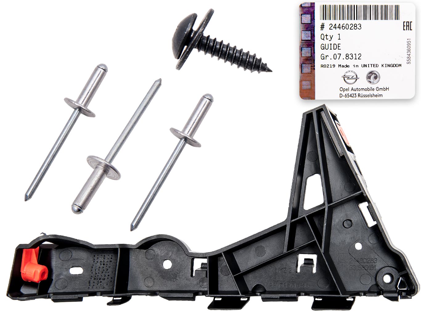 

Lewy Ślizg zderzaka przód Astra H III nity wkręt