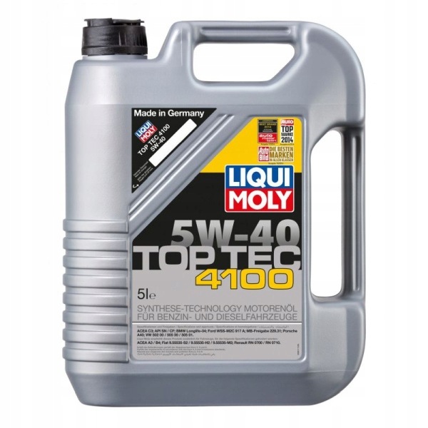 Liqui Moly Olej 5V40 5 L Top Tec 4100 Dpf/fap 502.00 505.00 505.01 229