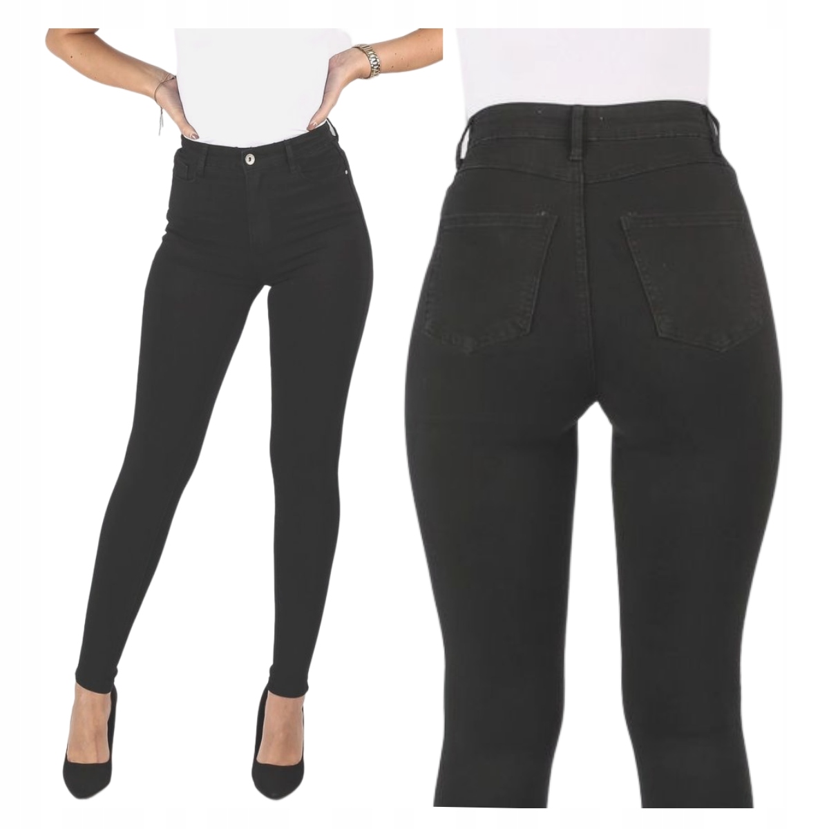 

Spodnie Damskie Z Wysokim Stanem Wyszczuplające 40