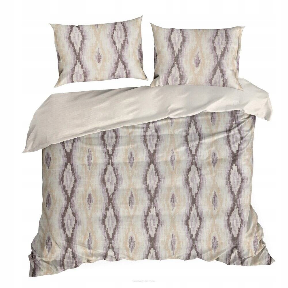 Posteľná Bielizeň Nika 200x220 Eurofirany béžová piesková oceľová geometria