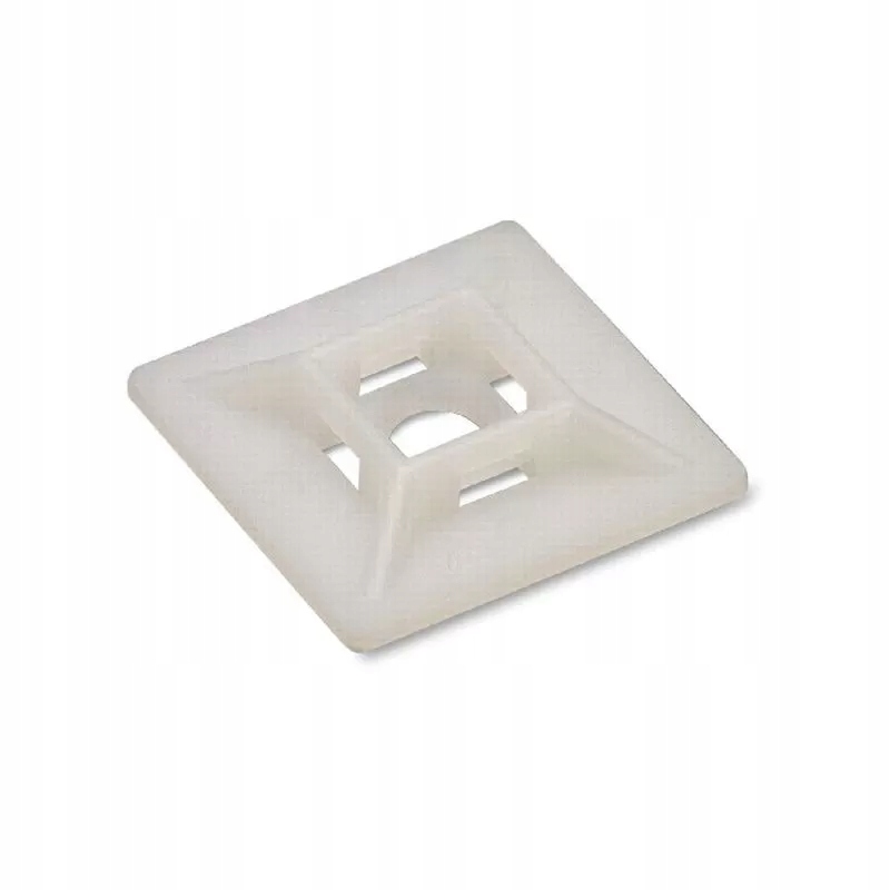 100x Uchwyt montażowy przyklejany dwutorowy do opasek kablowych do 4.8mm ko