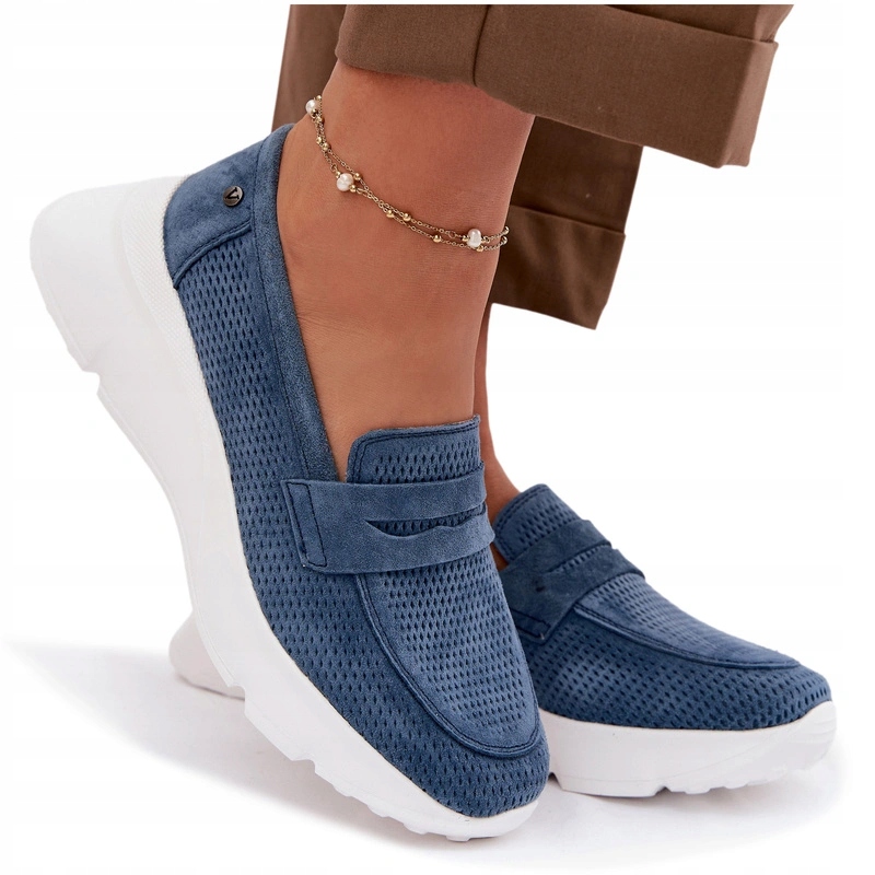 Dámské Mokasíny Vinceza Z Přírodního Semiše, Lehké, 79626, Modré, Velikost 37