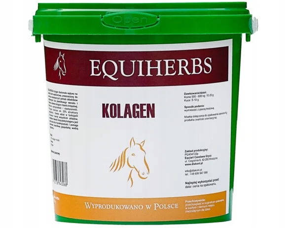 Kolagen dla koni Equiherbs wiaderko 500g