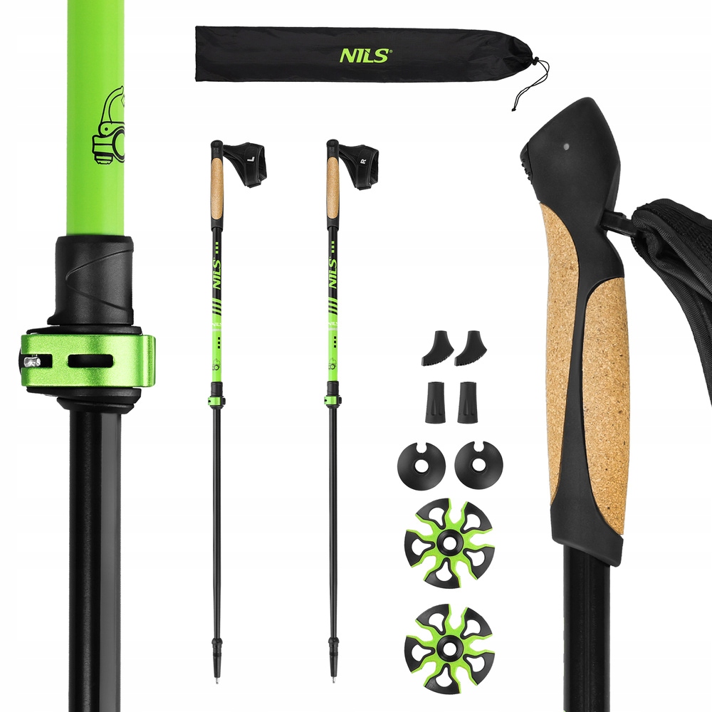 Turistické trekové hole pro chůzi Nordic Walking, nastavitelné