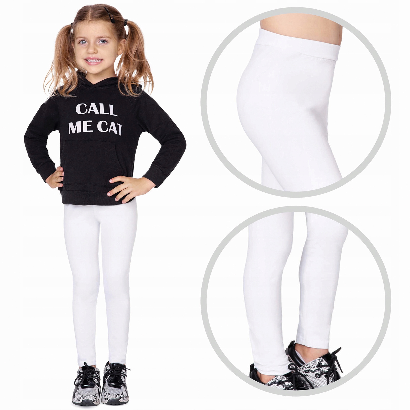 

Legginsy dziewczęce bawełniane białe 128