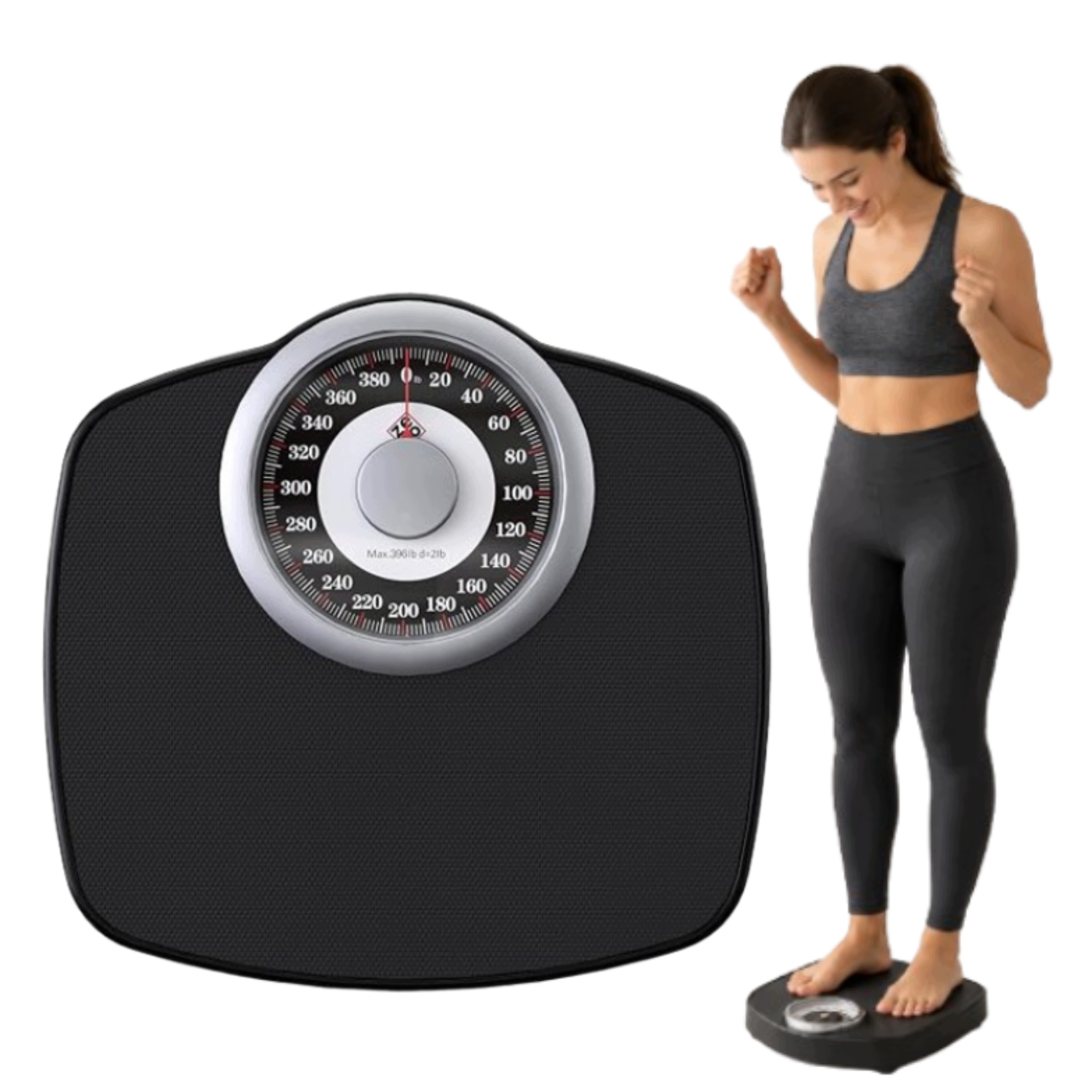 Mechanická analogová koupelnová váha Zeno 180 kg, protiskluzová