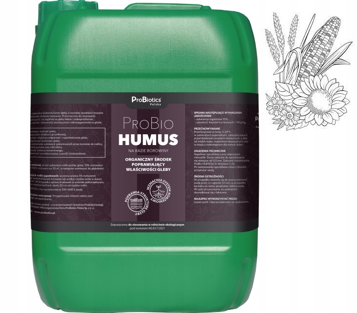 Nawóz organiczny, naturalny ProBio Humus ProBiotics 10 l