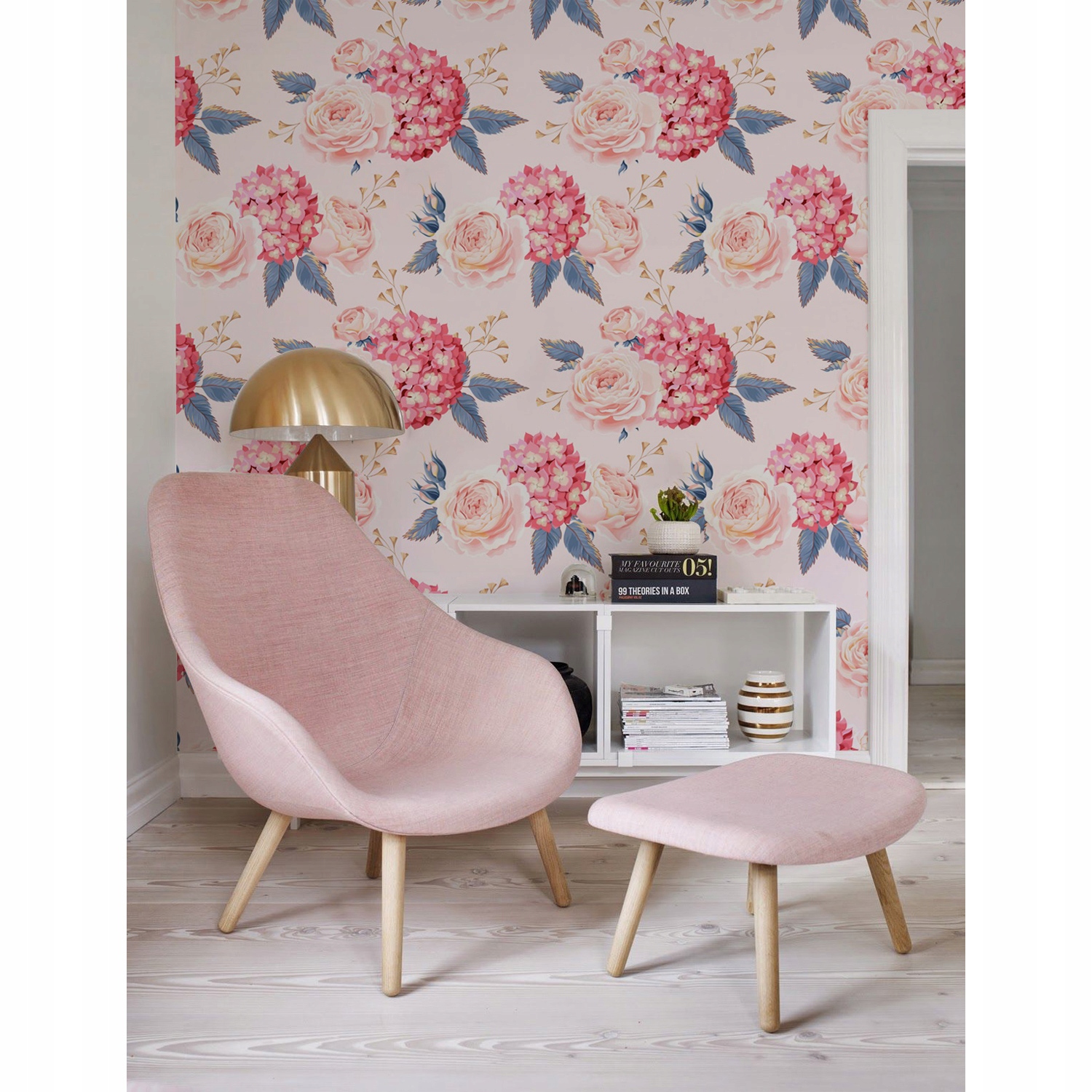 

Fototapeta do sypialni Róża i hortensja 312x219 cm