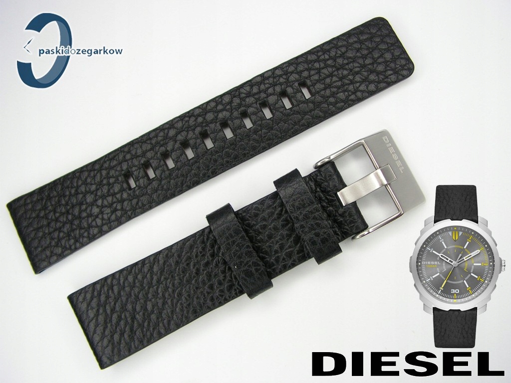 Pásek Diesel DZ1739 kožený černý 22 mm originální
