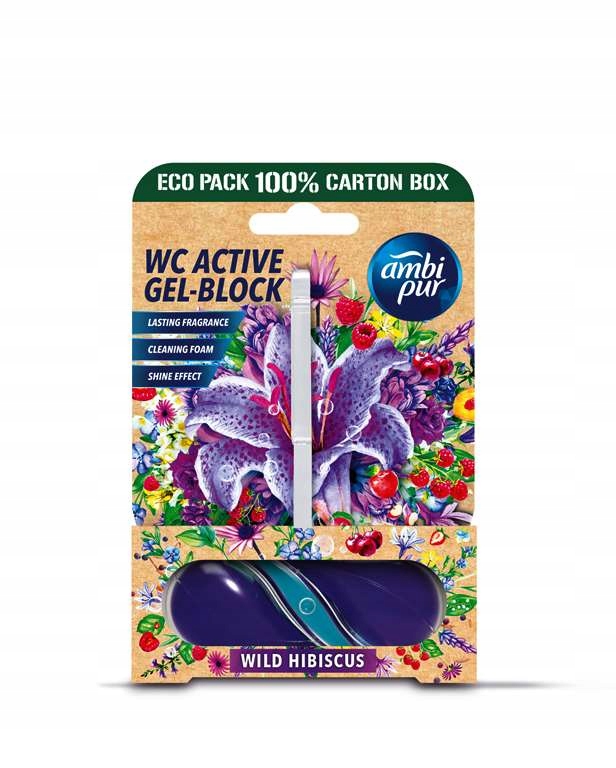 Ambi Pur Kostka do WC Active Gel-Block 1x45g Wild Hibiscus