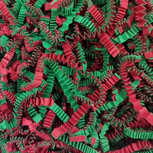 Papierowy eko wypełniacz ZigZag Delux zielono czerwony MIX Premium 1kg