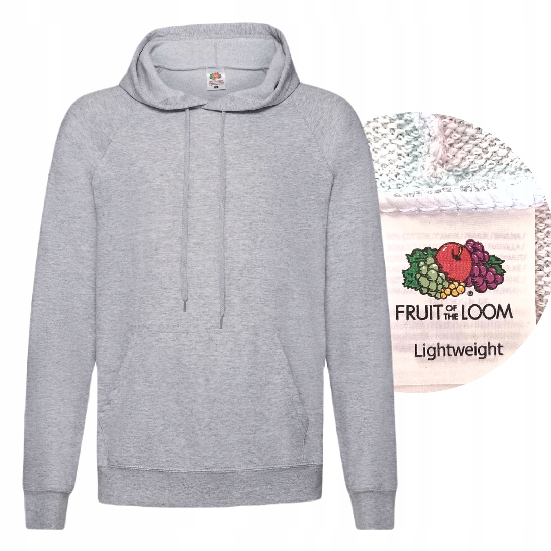 

Bluza męska z kapturem Fruit of Loom Szary L