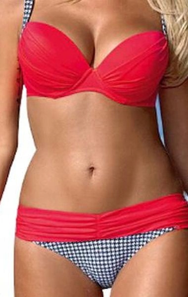 

Kostium Kąpielowy Strój Bikini Wiązane Pepitka S52