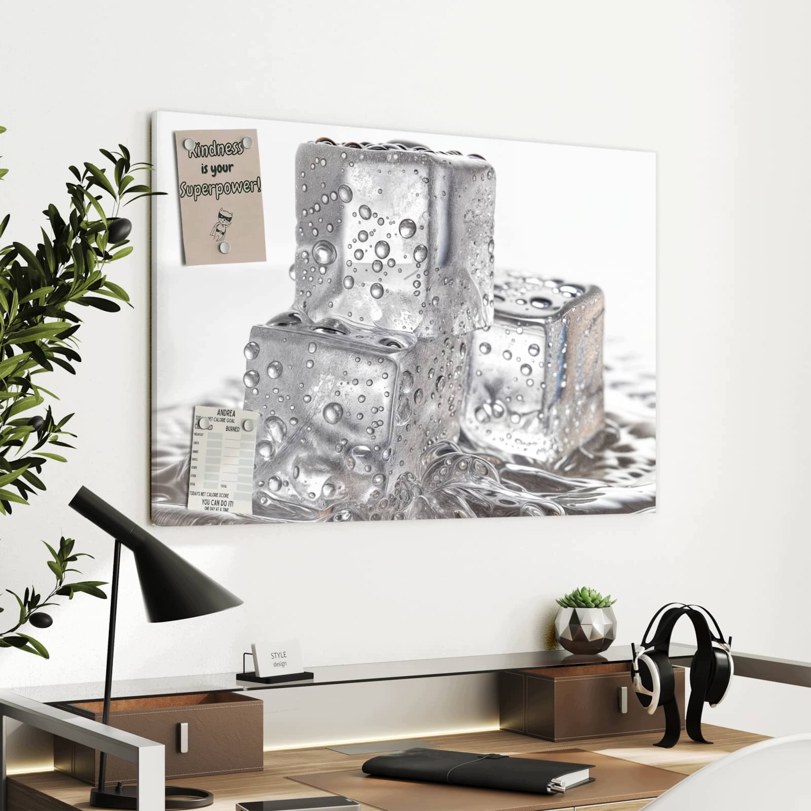 Magnetická tabule Kostky ledu 90 × 60 cm