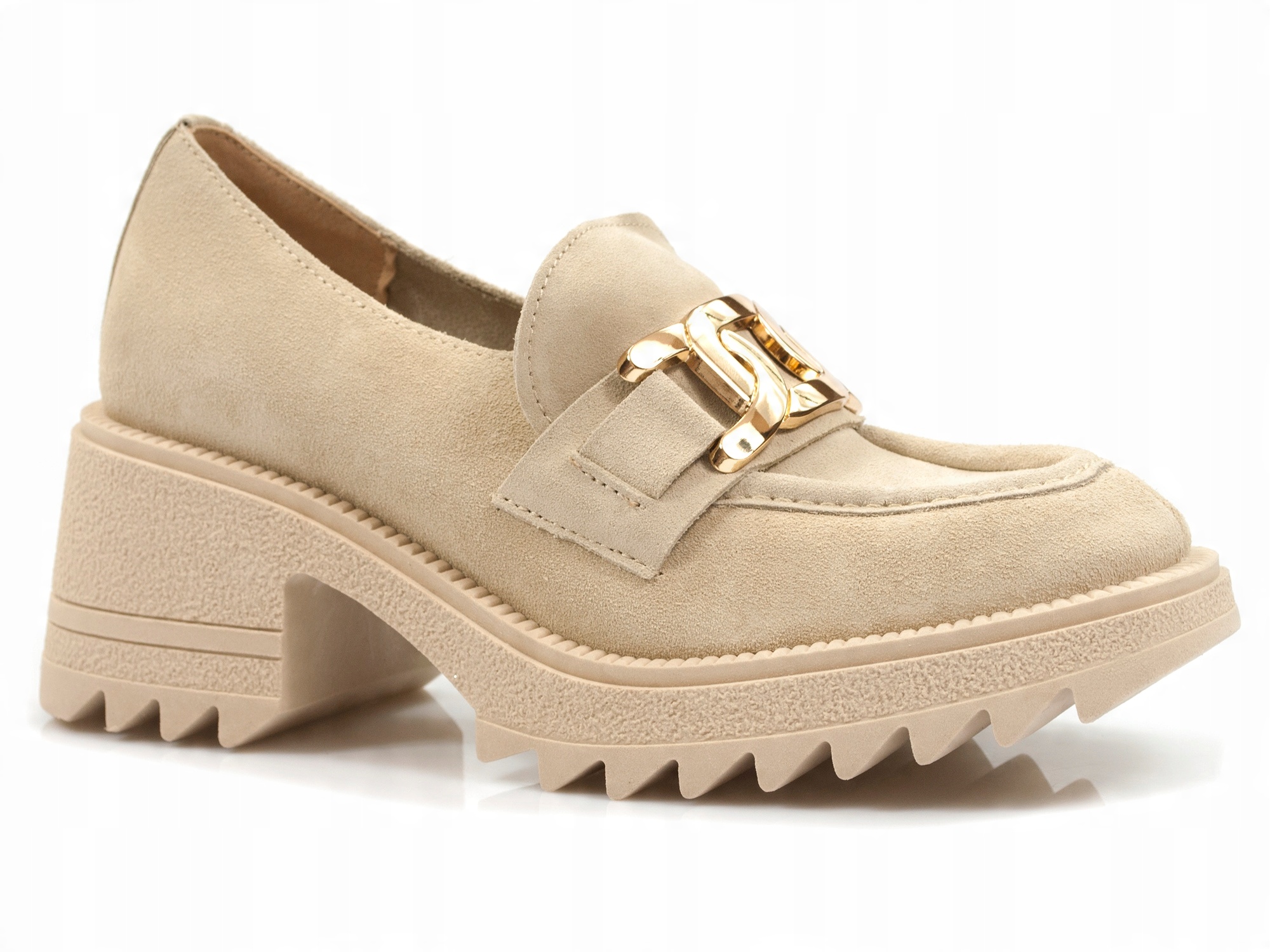 

półbuty Lemar skórzane na platformie workery buty
