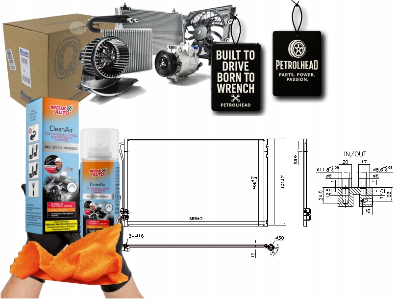 конденсатор кондиционера MERCEDES EQV W447 TOURER # pro+ Kit9