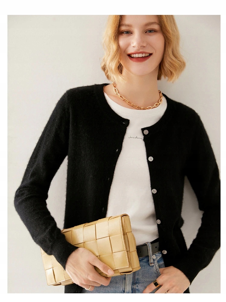 

Sweter Kardigan Wełniany 100% Wełna Czarny XXL