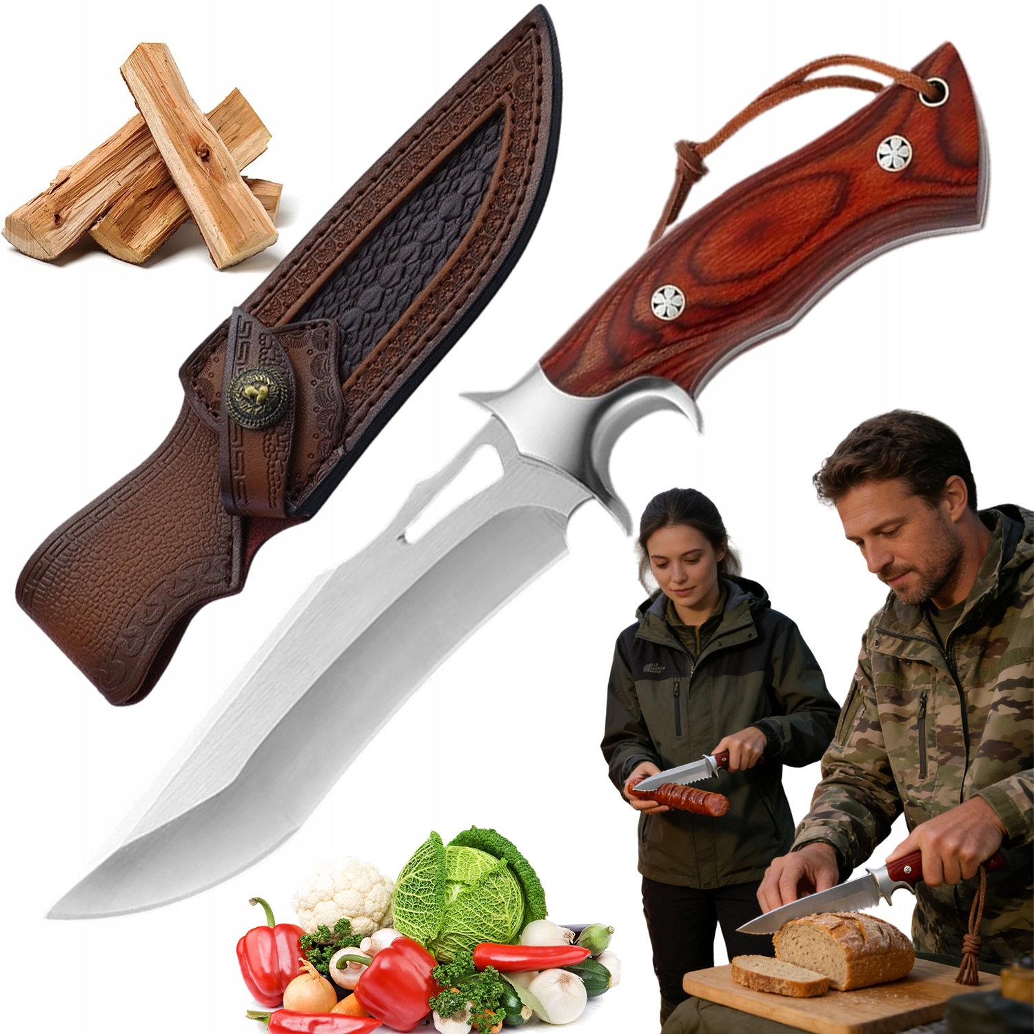 Nóż Outdoorowy Ze Stali M390 Wysoka Twardość Z Futerałem