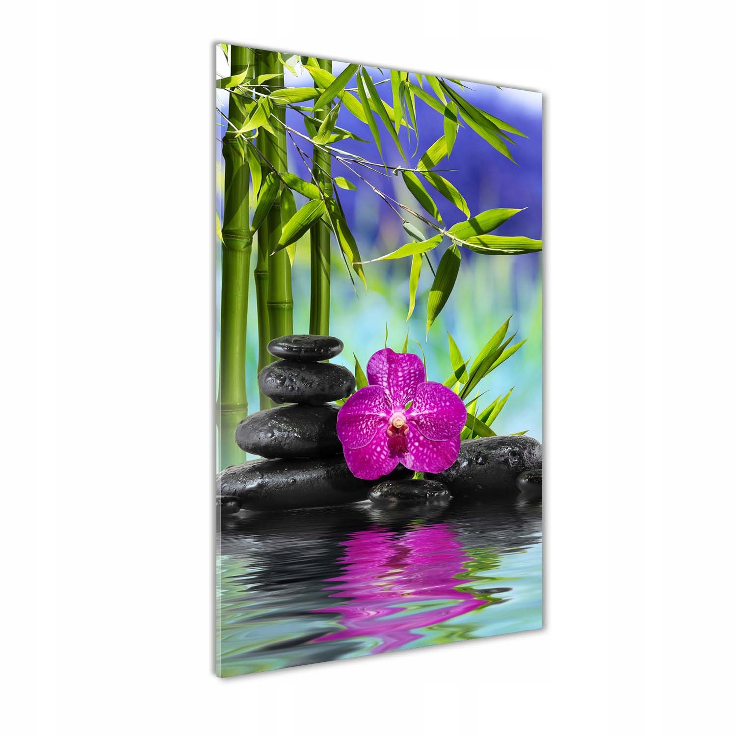 

Foto obraz akrylowy Orchidea i bambus 70x140 cm