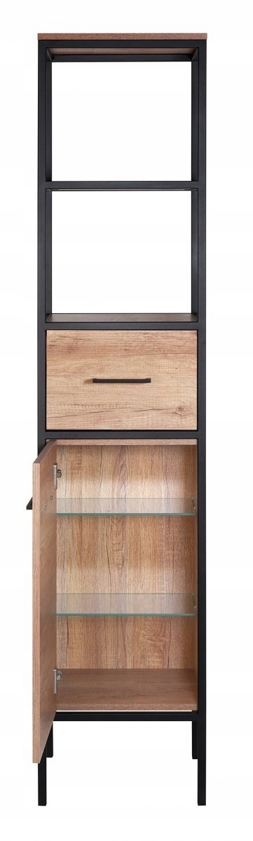 Słupek z szufladą i drzwiczkami MODUS LOFT Kolor frontów dąb artisan