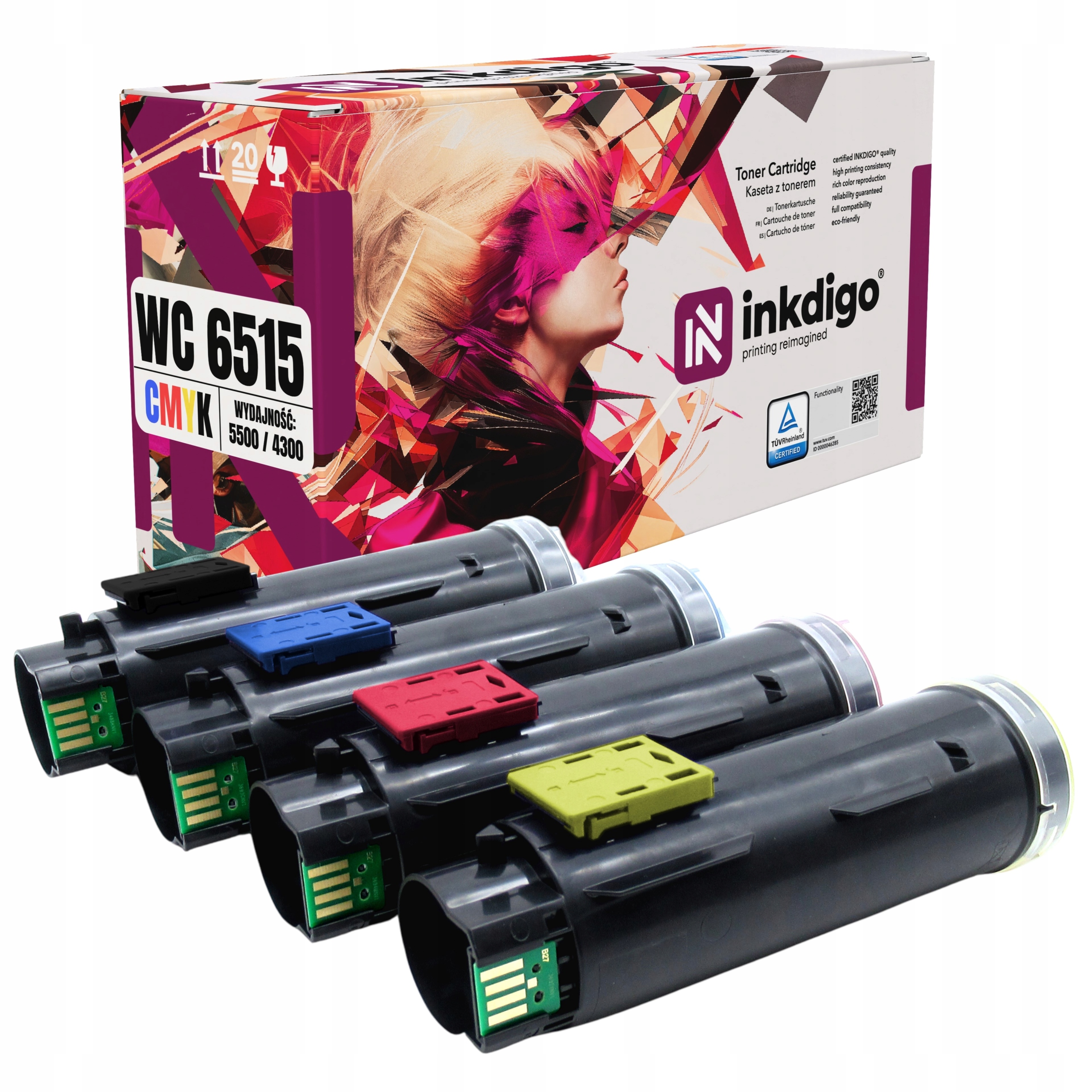 4x Toner Do Xerox 6510 6515 Komplet Cmyk