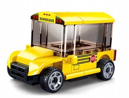 

Klocki Sluban Mini Autobus Szkolny Żółty Z Napędem